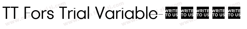 TT Fors Trial Variable字体转换